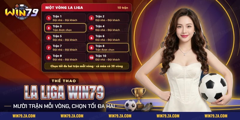 Cược La Liga Win79 với danh sách các trận của một vòng đấu giải Tây Ban Nha