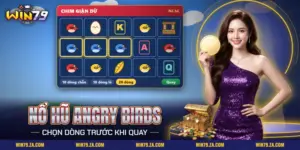 Nổ hũ Angry Birds Win79 trên màn hình lưới quay với các chú chim